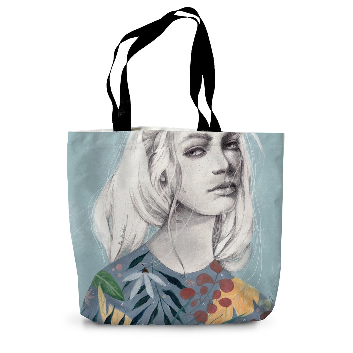 Mystery Girl Canvas Tote Bag