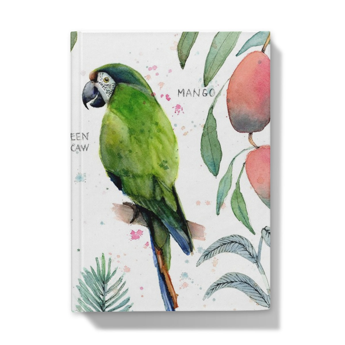 Green Macaw Hardback Journal