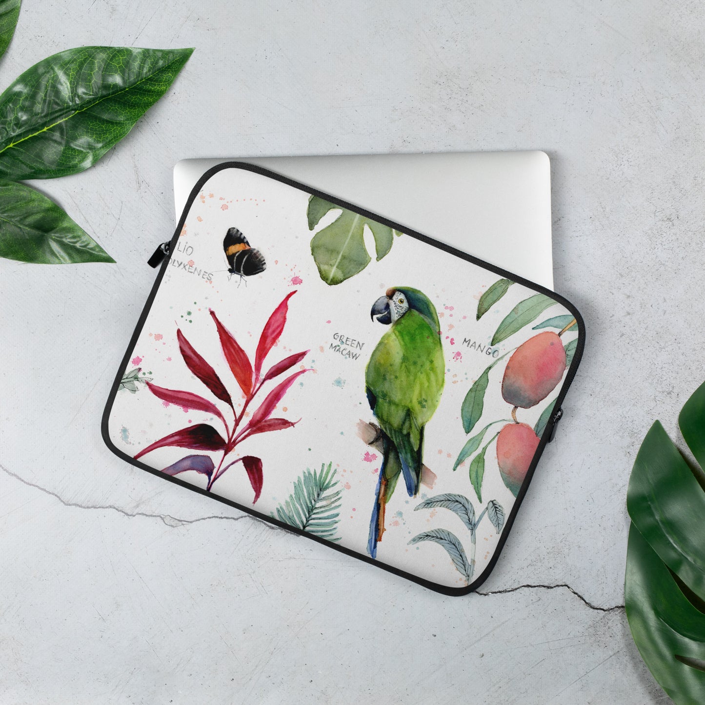 Green Macaw Tablet-Laptop Sleeve